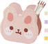 Kawaii Cute Bear Bunny Acrylic Pen Pencil Brush Holder, Desktop Organizer Decoration for Kids Office Makeup Storage
