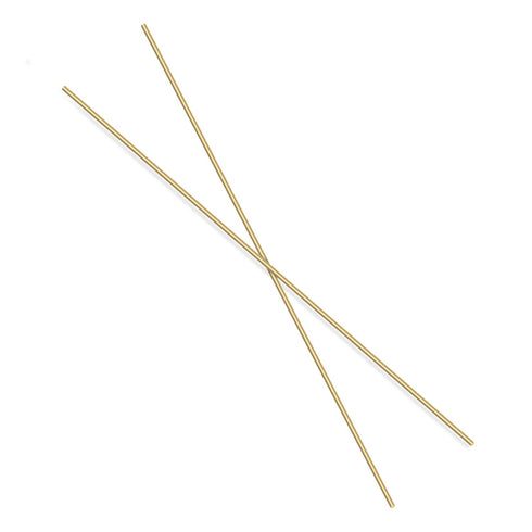 Brass Solid Round Rod Lathe Bar Stock, 1/8 Inch Diameter, 14 Inches Length (2 PCS)