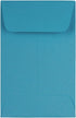 JAM PAPER #1 Coin Business Colored Envelopes - 50/Pack - 2 1/4 x 3 1/2 - Blue Recycled