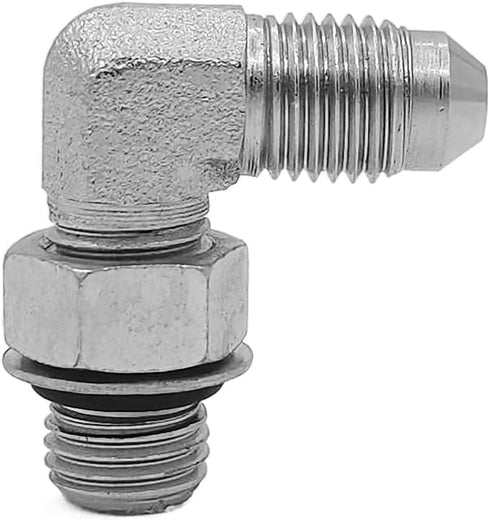 (2-PACK) 6801-06-06-NWO Hydraulic Hose Adapter Fitting 3/8" Male JIC to 3/8" Male Adjustable Nut O-Ring Boss