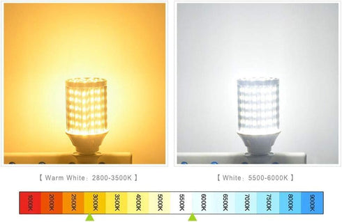 30W E27 LED Corn Light Bulbs (2 Pack), 144 LEDs, 2700 LM, 6000K Daylight White, 240 Watt Equivalent