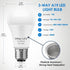 Briignite 3 Way LED Light Bulbs, 50 100 150W Equivalent Daylight 5000K A19 Light Bulbs E26 Base, 2 Pack