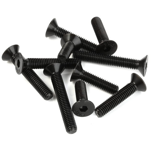 M8-1.25 x 60mm Flat Head Socket Cap Screws, 10 PCS Countersunk Bolts, Alloy Steel Grade 10.9, Fully Threaded, Allen