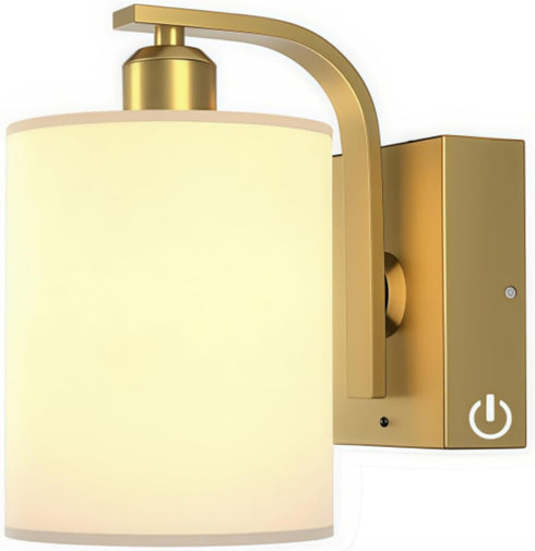iThird 1 Pack Battery Operated Wall Sconce Light: Gold 6000mAh Rechargeable Wall