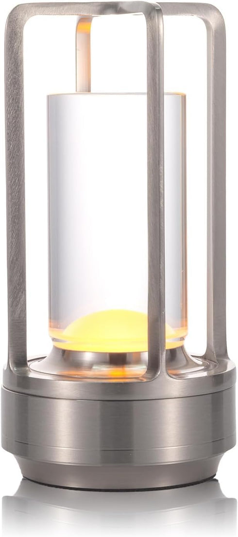 Cordless Table Lamp, 3 Color Stepless Dimming LED Table Light Bedside Nightstand