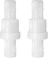 3/8" One Way Inline Check Valve, Non Return Ozone Resistance PVDF Plastic Fuel Oil Water Gas Pump Air Valve, Pack of 2