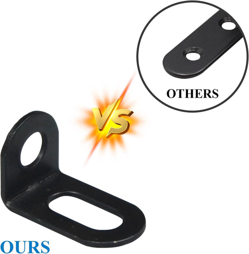 ZHJISHGUO 10 18x20x31mm/0.7"x0.8"x1.2" (0.7in (18mm)-Black, 10) Pcs L Brackets - Stainless Steel Corner Braces