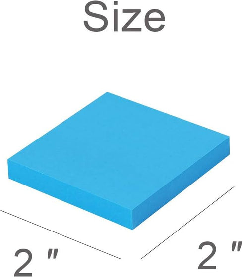 Vanpad (24 Pack) Sticky Notes, 2x2 in Bright Colorful Memo Pads with Strong Adhesive, 64 Sheets/Pad