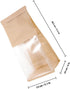 50pcs Packaging Homoyoyo Small Window Bread Bags Kraft Paper Baking Toast Bags for Homemade Bread and Bakery Storage