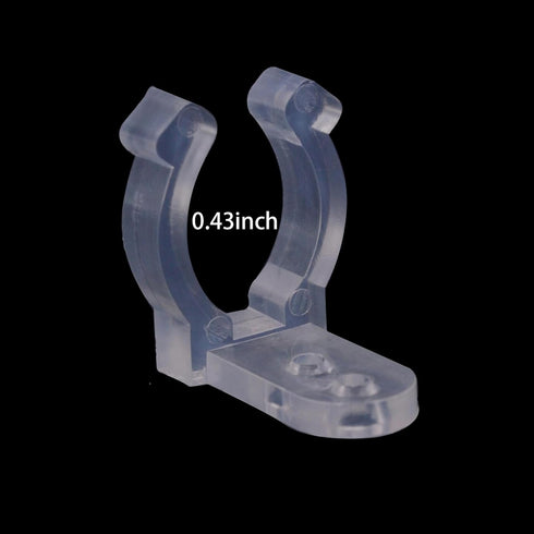 Yushulin 0.43 inch 100 PCS LED Rope Light Clips Holder with 200 PCS Screws for Light Rope Mounting