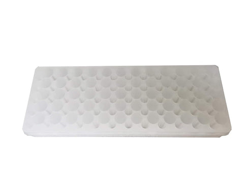 Tube Rack Double Panel, 60 Positions Polypropylene for 0.5ml-2ml Microcentrifuge Tubes, Pack of 5