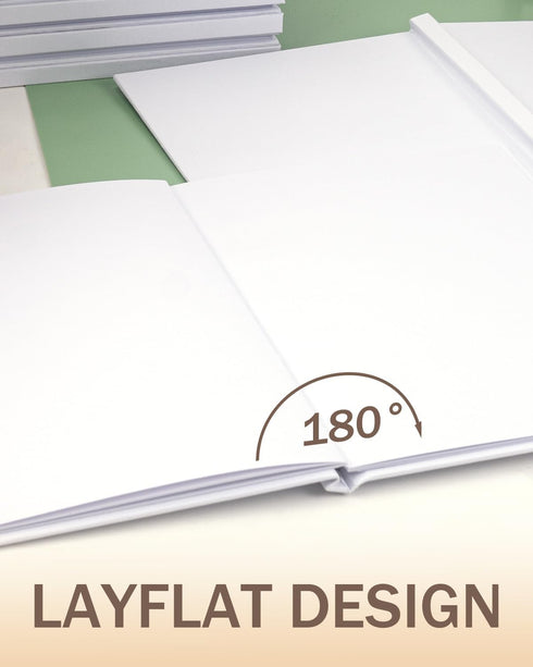 Blank Hardcover Book A5 (6.2 x 8.3 Inch), 30 Pack Blank Books for Kids, 40 Pages Each for Writing and Sketching