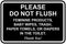 Classic Framed Please Do Not Flush Thank You Bathroom Etiquette Sign, Laser-Engraved, Durable ABS Plastic, 4" x 6" (2