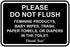 Classic Framed Please Do Not Flush Thank You Bathroom Etiquette Sign, Laser-Engraved, Durable ABS Plastic, 4" x 6" (2