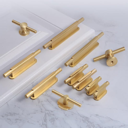 SANCHAKOU 2 Pack 50 15 24Mm Gold Cabinet Knobs Chinese Style Drawer Shoe Cabinet Bedside Table Wardrobe Handle * *