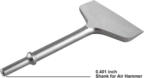 Firecore 4-inch Wide Air Chisel Bit, 0.401 Inch Shank Tile & Thinset Scaling Chisel Thinset Scraper Wall and Floor Scraper Tile Remover Work with Air Chisel Hammer (4" X 7.5") by Firecore