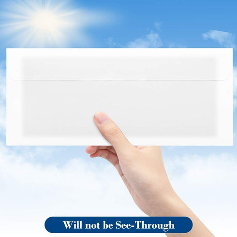 ValBox #10 Security Envelopes, Self Seal, 4-1/8x9-1/2 Inches, 24 LB White Business Envelopes, 200 Count