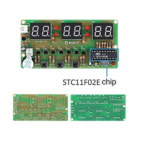 Lufasa 5pcs C51 6-Digital Clock DIY Soldering Kit Electronice Clock Kit Great School Science Practice Project Tool