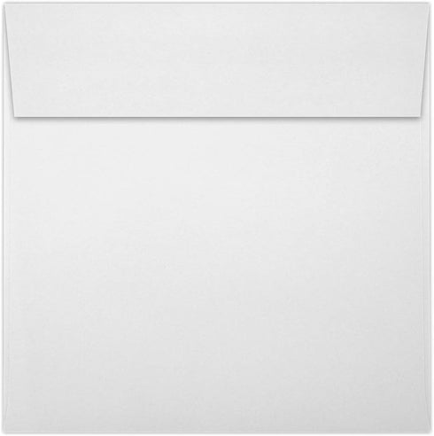 LUXPaper Square Invitation Envelopes, Peel & Press, 6" x 6", Bright White, 70lb Text, 50 Qty
