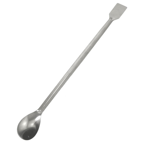 Maxmoral 2PCS Extended 30cm/11.8 inch Sampling Spoon, 2 in 1 Stainless Steel Lab Spoon Spatula, Reagent Sampling Tool