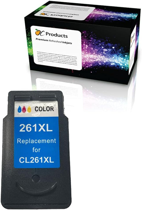 Remanufactured Ink Cartridge Replacement for Canon CL-261XL Color, Compatible with PIXMA TR7020 TS5320 TS6420 Printers