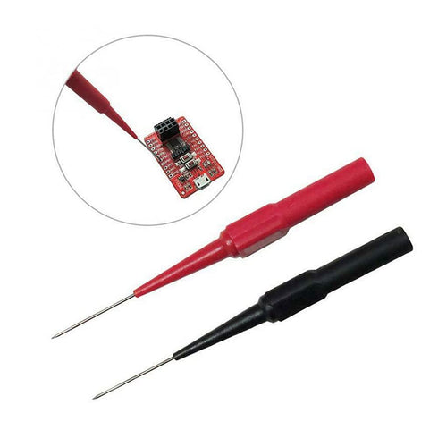 10PCS Multimeter Test Lead Extension Back Probes, Sharp Needle Micro Pin Stainless Steel for Banana Socket Tester