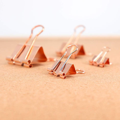 Binder Clip Paper Clamps - Assorted Sizes (Mini, Small, Medium, Large), 100 Pcs Clips for Office School
