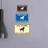 Classic Framed Dog In Yard Keep Gate Closed Wall Door Sign - Black/Gold (Small)