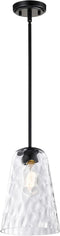Edvivi Matte Black Pendant Light, 8 in. 1-Light Mini Hanging Light Fixture