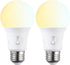 TORCHSTAR A19 LED Light Bulb, 60W Equivalent, 5CCT Dimmable, E26 Base, Selectable 2700K-5000K, Pack of 2