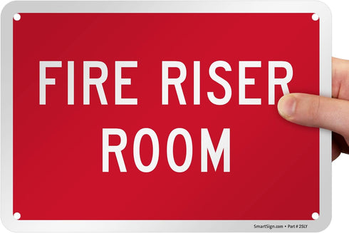 SmartSign "Fire Riser Room" Sign | Aluminum 7" x 10"