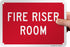 SmartSign "Fire Riser Room" Sign | Aluminum 7" x 10"