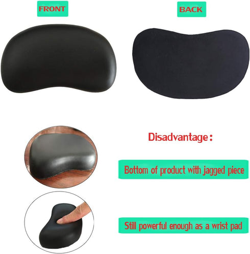 Ergonomic Memory Foam Wrist Pad, Anti-Skid Mouse Pad Support Mat for PC Computer Laptop Desktop (Deep Black)