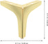 4pcs 13cm INOOMP Metal Furniture Legs Triangle Sofa Support Feet Heavy Duty Cabinet Table Replacement for Vanity Desk