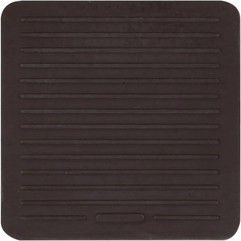 19076 2-Inch (Pack 4) Shepherd Hardware Square Caster Furniture Cup Walnut Finish