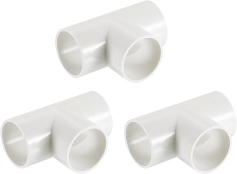 uxcell 1-1/4" PVC Tee, 3 Pcs 3 Way Elbow Connector Furniture Grade