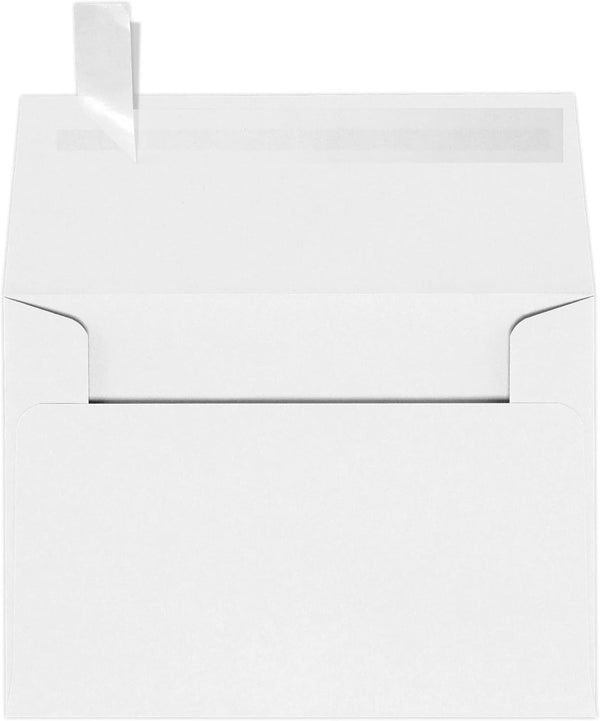 LUXPaper 4Bar A1 Invitation Envelopes, Peel & Press, 3 5/8" x 5 1/8", White, 250 Qty