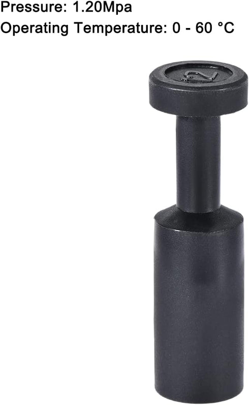 uxcell Push to Connect Fittings, Cap Style Pneumatic Blanking Plugs for 12mm Inner Dia. Air Hose Tube, Pack of 10