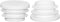 Flyshop White Round Ribbed Tube Inserts Chair Table Legs Plastic Plugs Tubing