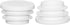 Flyshop White Round Ribbed Tube Inserts Chair Table Legs Plastic Plugs Tubing