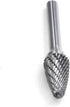 SF-5 Tungsten Carbide Burr Tree Shape Radius End Double Cut Rotary Burr File, 1/2” Cutter Dia X 1” Cutter Length