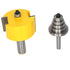 Set 6 1",Slot 3/4", 11/16", 5/8", 9/16", 1/2",3/8" Rabbet Router Bits with Interchangeable Bearings,Cutting Height