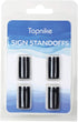 Sign Standoff 1/2" x 3/4", Black Aluminum Sign Standoff Screw for Acrylic, Glass, PVC, Pack of 4
