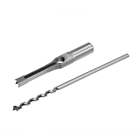 uxcell Square Hole Drill Bit, 3/8" High-Carbon Steel Hollow Chisel Mortise Power Tool for Woodworking