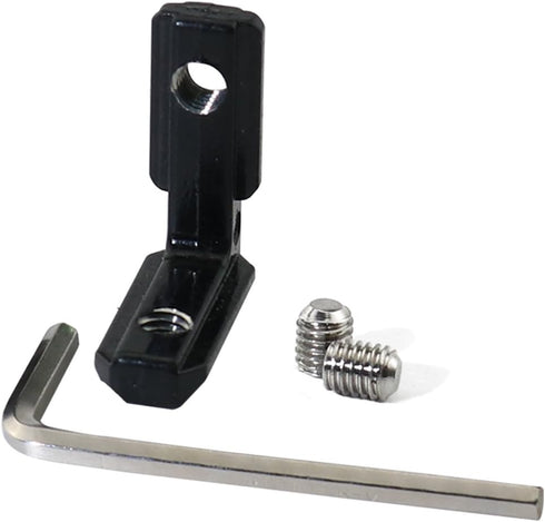 20pcs 2020 Series Black T Slot L-Shape Interior Corner Connector Joint Bracket with Screws and Wrench Tool