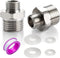 Faucet Supply Hose Adapter 3/8 Male to 1/2 Male, 304 Stainless Steel Compression Fittings for RV Kitchen Plumbing