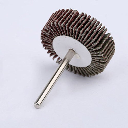 dophee Flap Wheel Sander Set, 1/8" Round Shank, 80 Grit Abrasive Sanding Wheels for Dremel Drill