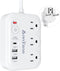 European Travel Plug Adapter with 4FT Extension Cord, US to European International Plug Adapter for Travel