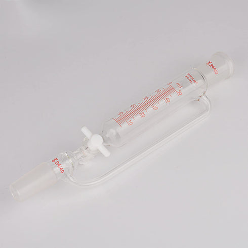 stonylab Pressure Equalizing Graduated Addition Funnel, Borosilicate Glass Dropping Funnel 50 ml with PTFE Stopcock