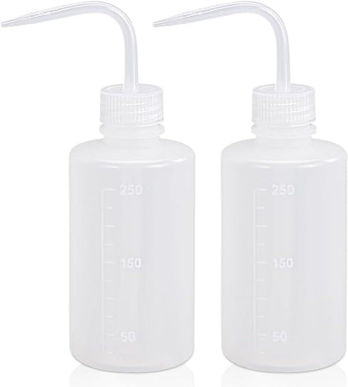 Tattoo Wash Bottles - 2pcs 250ml/8oz Tattoo Squeeze Bottle, Economy Plastic Watering Tools for Tattoo Supplies